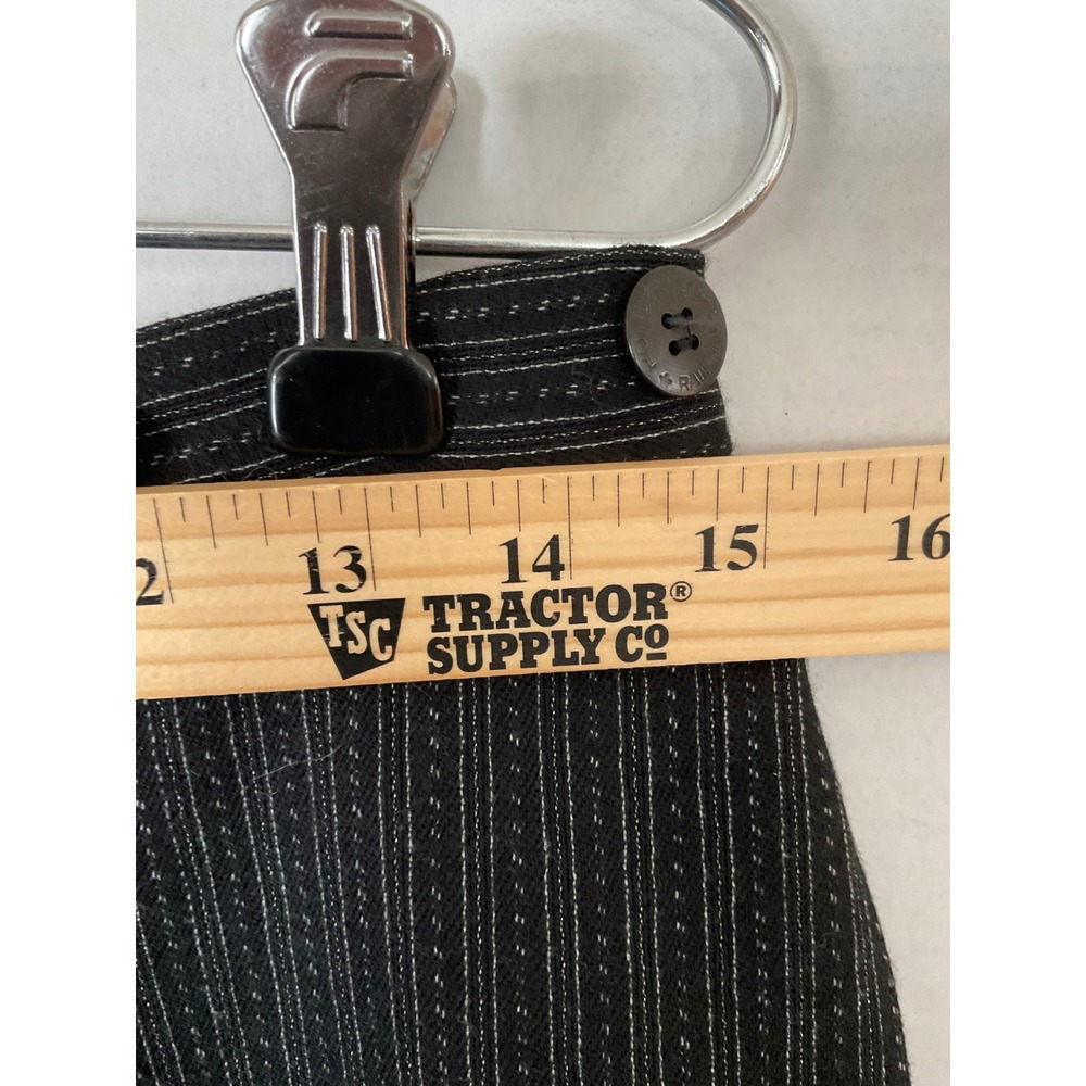 Ralph Lauren Country Womens 10 Wool Pinstripe Trousers black High Rise vintage - Picture 4 of 13